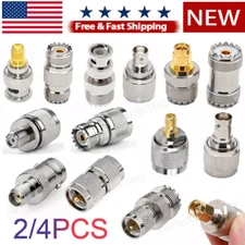 UHF SO239 PL259 BNC SMA Male Female Plug Jack RF Coaxial Adapter Cable Connector