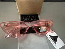 Women Sunglasses BARBIE Pink Princess Translucent Cat Eye Pink Lens SA106