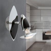 Wandleuchte Wandlampe Spotleuchte Lampe Spotstrahler Beweglich Eisen Schwarz E14