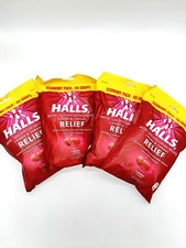 4x Halls ECONOMY PACK Cherry Cough  Throat Relief 320 Cough Drops EXP 04/25
