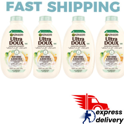 4X Garnier Ultra Doux Daily Hydrating Shampoo With Nurturing Almond Milk 400ml