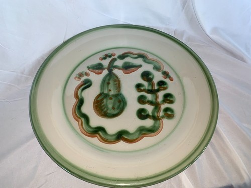 VTG MARY A HADLEY PEAR AND GREEN GRAPE 13" Serving Plate HANDMADE HANDPAINTED. - Picture 2 of 5