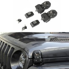 Pair Of Locking Hood Latch Hood Catch W Lock For Jeep Wrangler Jl Jlu Jt 2018