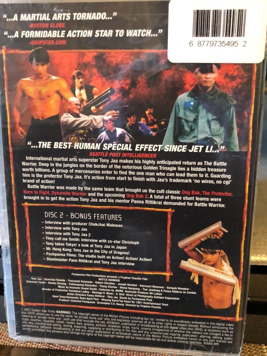 Battle Warrior (DVD) 2-Disc Set! Praphan Peachin, Tony Jaa