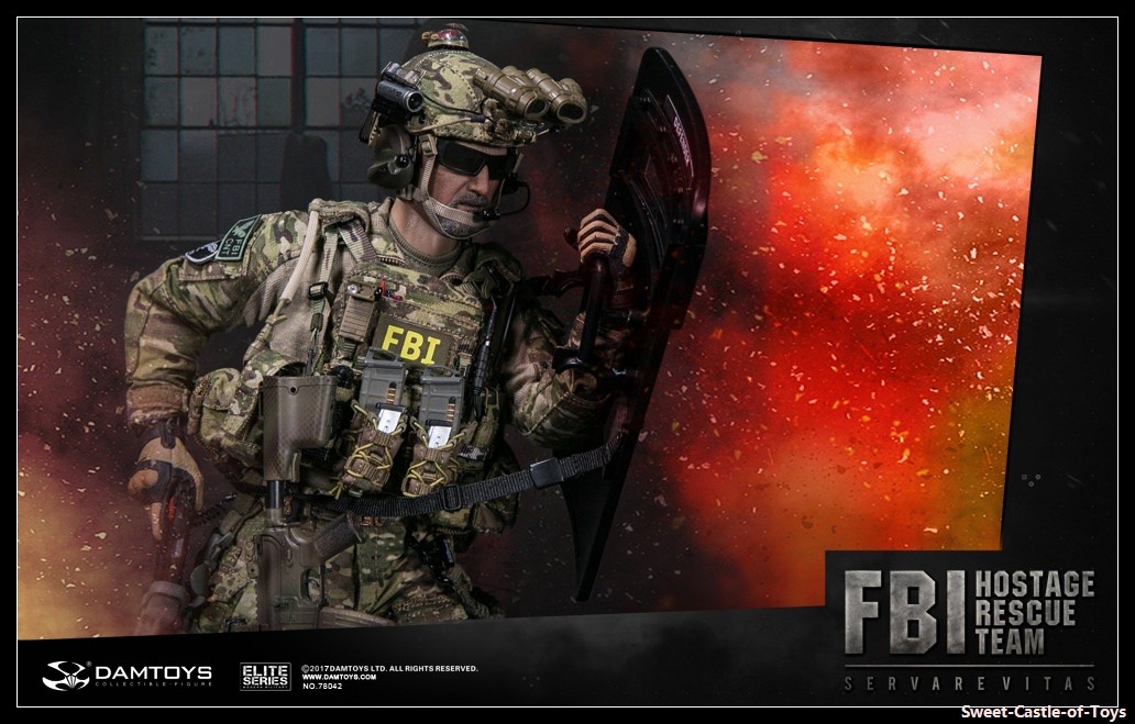 1/6 DamToys US FBI HRT Agent Hostage Rescue Team Servarevitas