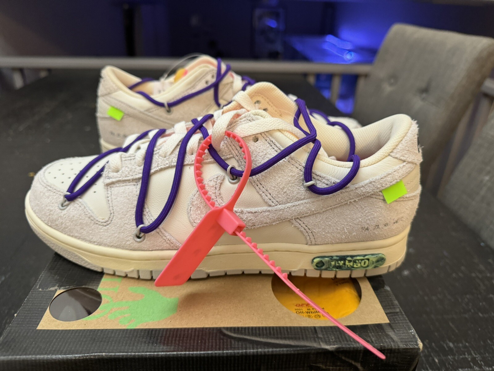 OFF WHITE X NIKE Nike Off White x Dunk Low ""Lotto 15 di 50"" DJ0950 101 da uomo taglia 9 5
