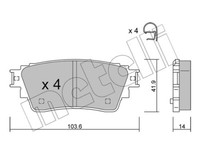 Metelli BremsbeläGe Bremsbelegsatz Hinten FüR Mitsubishi Eclipse Cross