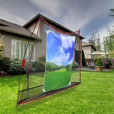 Double-Sided Golf Impact Cloth 71"x59" Canvas Target- Low-Noise Target System