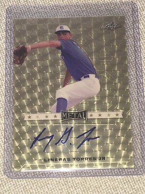 LINERAS ''LENNY'' TORRES 2017 LEAF PERFECT GAME SUPERFRACTOR PROOF AUTOGRAPH #1/1