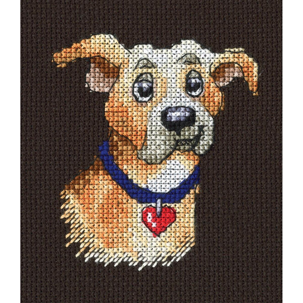 RTO counted Cross Stitch Kit with plywood form ""Dreamer"" MBE9017, 7,5x8,5 cm, DI