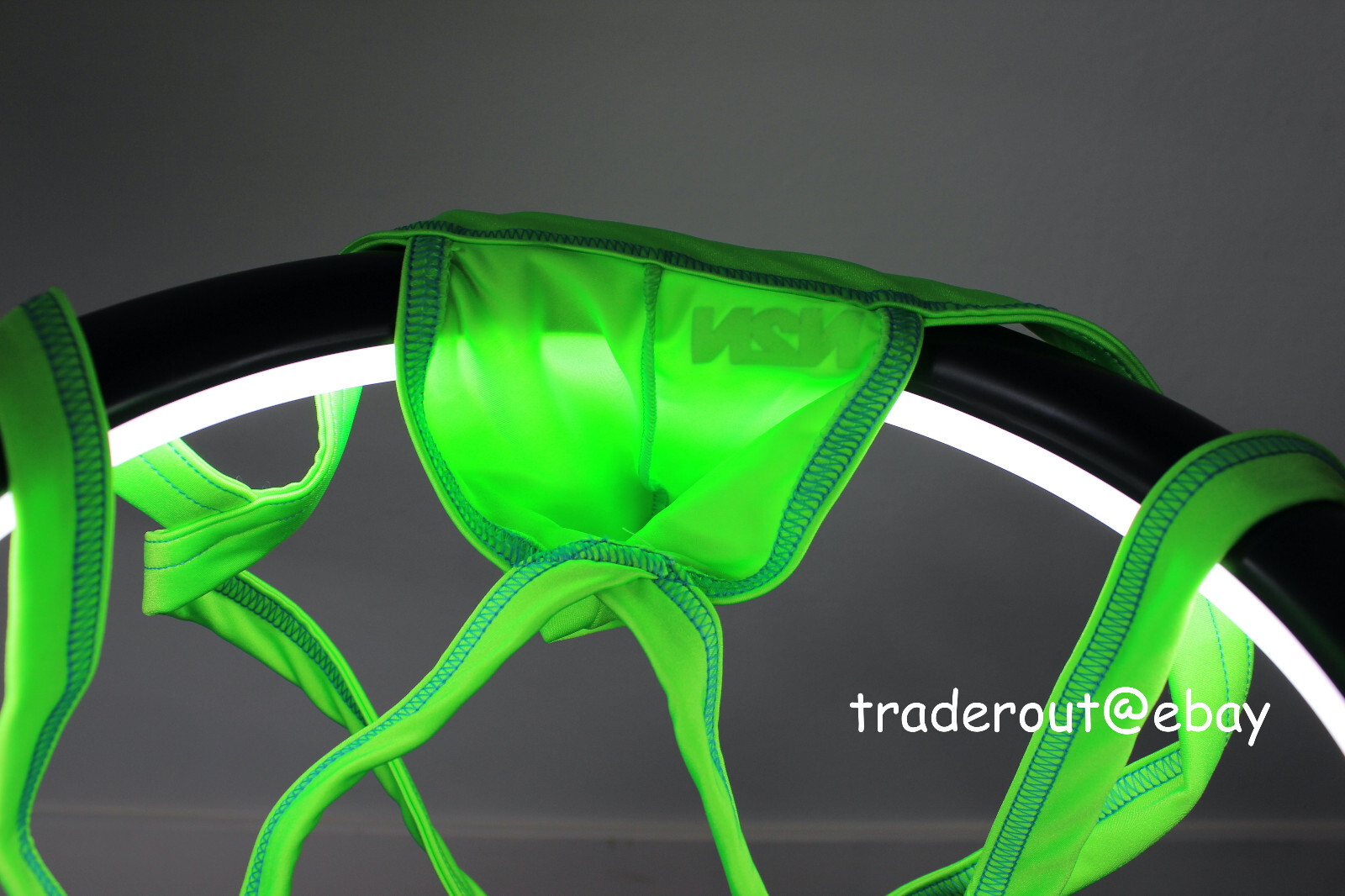 N2N Bodywear Men neon Green swim jock strap jockstraps swimwear size XL