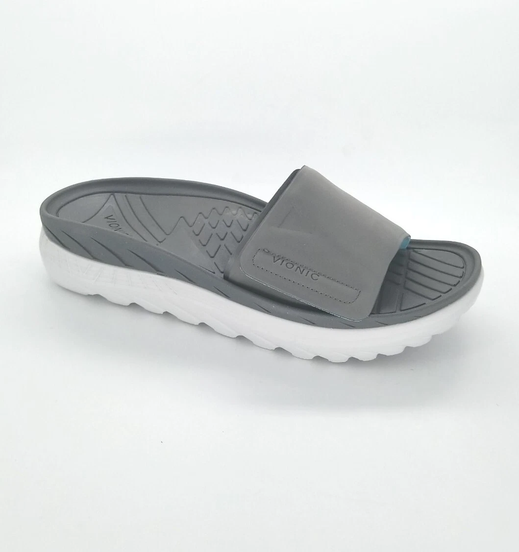 4928 Vionic Unisex Rejuvenate Slide Sandal Grey Size 11.5 Mens 13