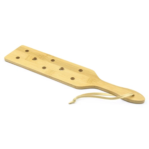 Bondage Bamboo Spanking Paddle with Holes Handle Wooden Flogger Whip BDSM Slave - Picture 11 of 13