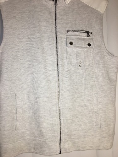 INC international concepts Mens Vest large Color Gray And White - Picture 3 of 10