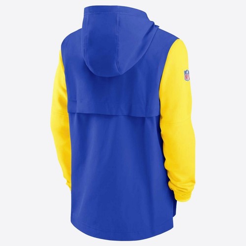 Chaqueta cortavientos Nike NFL On-Field Los Angeles Rams 1/4 cremallera para hombre pequeña - Imagen 2 de 2