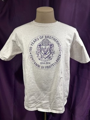 2014 Alpha Phi Delta Anvil T-shirt 100th Anniversary, Italian,  Size Large