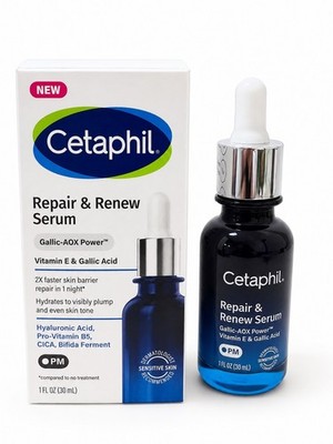 Cetaphil Repair & Renew Night Serum Sensitive Skin 1 fl oz New