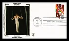 DR JIM STAMPS US COVER SUMMER OLYMPICS LONG JUMP FDC STAMP EXPO SILK CACHET