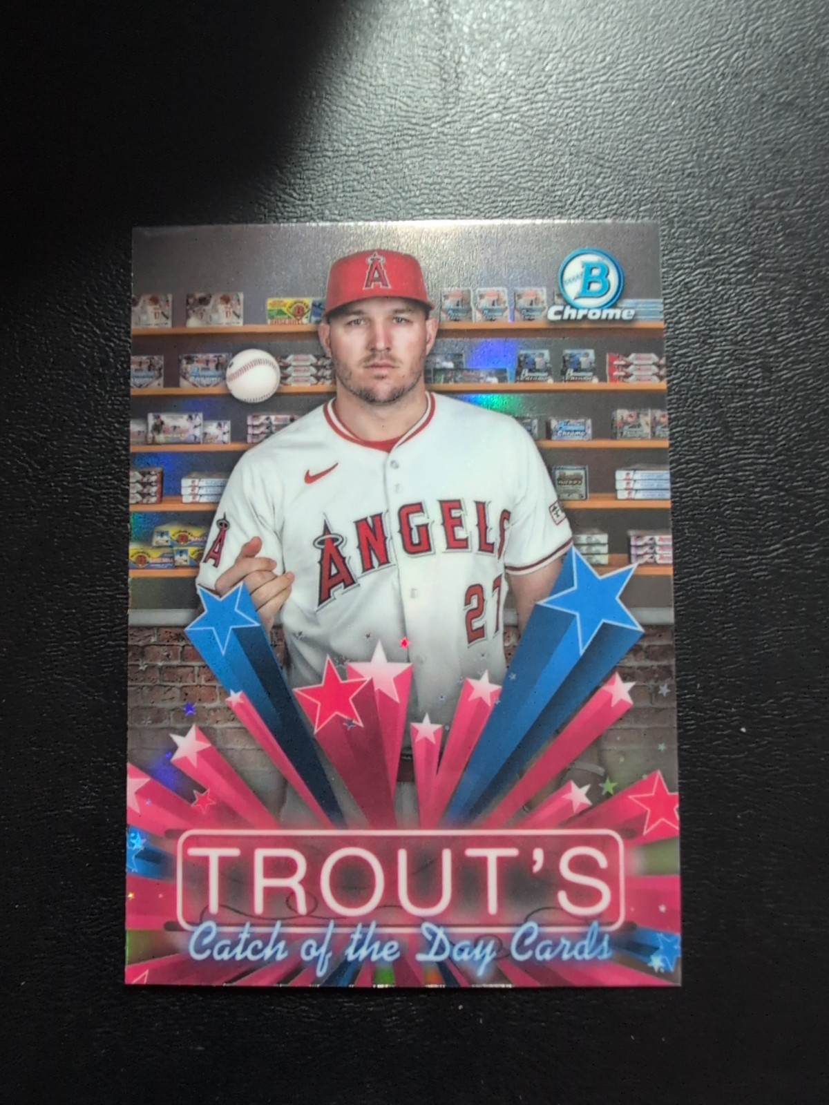 2025 Bowman Mike Trout Hobby Stars Catch Of The Day Cards #HS-6 Angels QTY