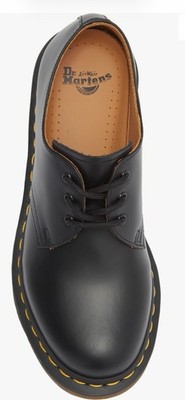 Dr Martens 1461 Smooth Leather Oxfords Black 3 Eye Gibson Docs 6M/7W NIB