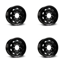 Set Of 4 17 Black Steel Wheels Rims For Chevrolet Truck 8x180 Hmd5 Genuine 8lug Set Of 4 17 Black Steel Wheels Rims For Chevrolet Truck 8x180 Hmd5 Genuine 8lug