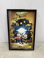 Póster firmado por Alex Hirsch, Jason Ritter, Kristen Schaal Gravity Falls sin certificado de autenticidad