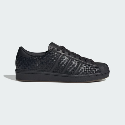 Adidas Herren Superstar Vintage Woven Schuhe in Schwarz und Blau