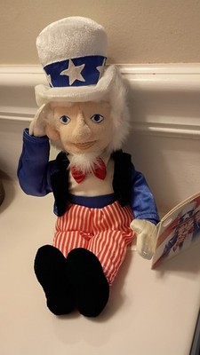 Uncle Sam Historical Plush Doll Famous Be'an Collectible Creation Station NWT