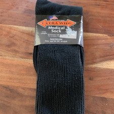 Extra Wide Sock Company #5850 Black Extra Wide Medi Sock