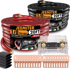 1/0 Gauge Car Amplifier Power Ground Wire Kit Battery Cable  Automotive Wire, Big