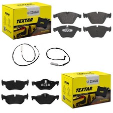 TEXTAR BREMSBELÄGE + WARNKONTAKTE VORNE + HINTEN passend für BMW 3er E90