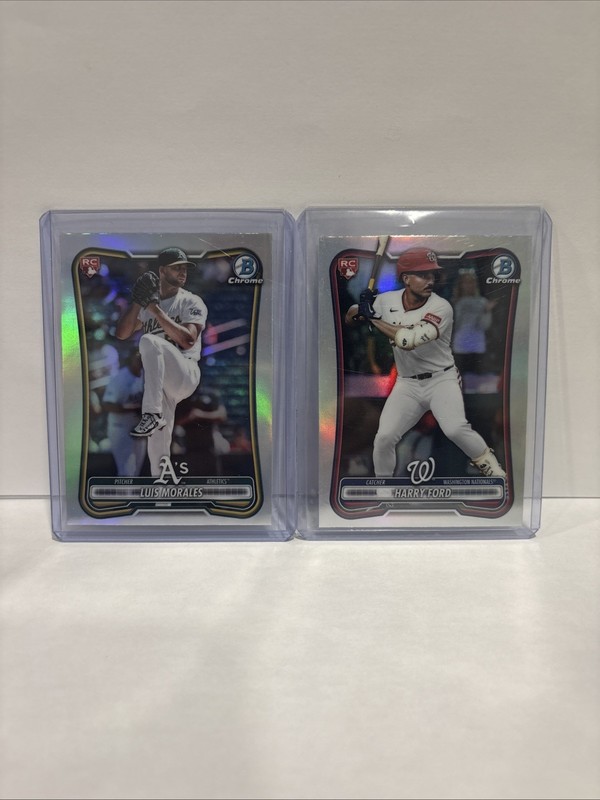 2026 Bowman Chrome Baseball Red Rookie 2 Card Lot - Luis Morales & Harry Ford