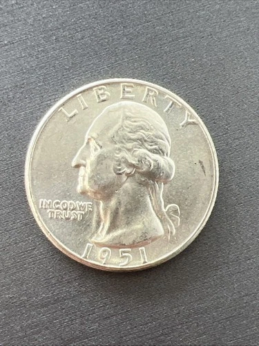 1951-P Uncirculated Washington Silver Quarter, Philadelphia Mint #1448