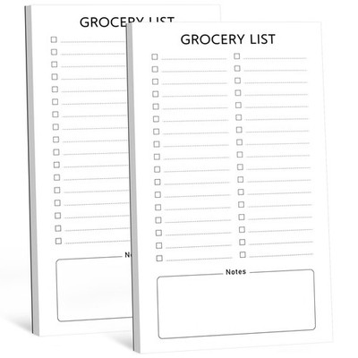 Joyberg Grocery List Magnet Pad for Fridge, 2 Pack Magnetic Notepads white 