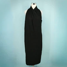 Banana Republic Plus Size 20 Black Misa Halter Cross Neck Sleeveless Midi Dress