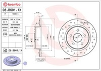 2X Brembo 08.B601.1X Bremsscheibe FüR Ford