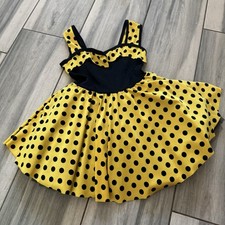 Girls Bumble Bee Black  Yellow Cosplay Dress Up Halloween Costume Tulle Tutu