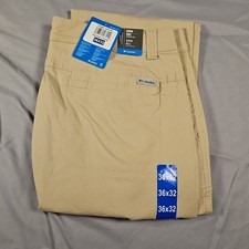 Columbia Men's Straight Leg Active Fit Pant Ancient Fossil Tan Size 36x32 NWT