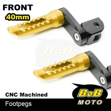 BOB 40mm Lower Rider Footpegs GOLD For ZZR 1400 ZX14R ZX14 16 17 18 19 20 21