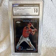 Topps 2024 Chrome Update Sapphire Matt Thaiss Black /10 USCS274 CGC 10