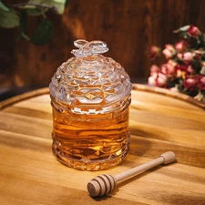 Bee Honey Jar by The Wine Savant w/ Dipper *NEW*