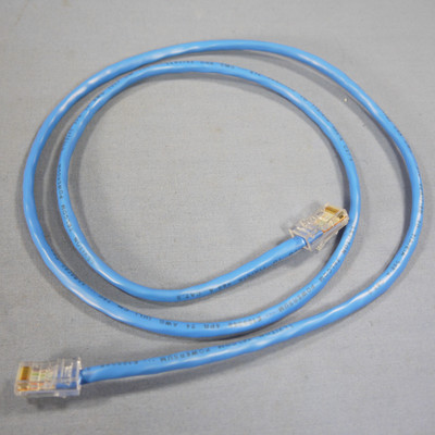 Leviton 52455-3L Blue Cat5 3ft Ethernet Cable LAN Data Center Patch Cord Network