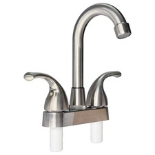 4 Inch Nickel/Matte Black/Chrome RV Bathroom Water Saving Sink Faucet Plastic