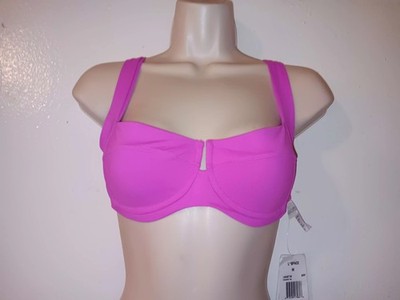 L*Space Camellia Balconette Underwire Bikini Swim Top Size M Pink New