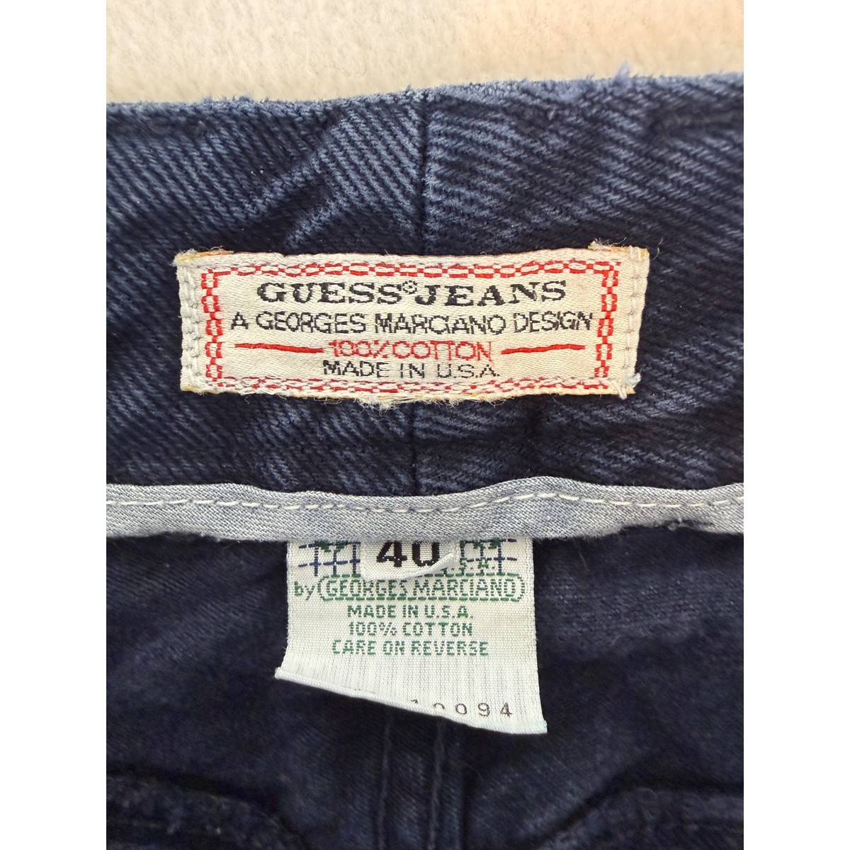 VTG Guess Jeans Georges Marciano Mens 40 36x33 Navy Blue 90s