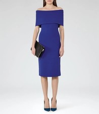 BNWT Reiss Rafferty Bandeau Dress Royal Blue [12] RRP £150 Wedding Guest Midi