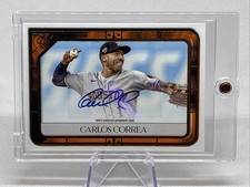 2021 Topps Gallery Veterans Autographs Carlos Correa #68 Orange /25 Astros NM+