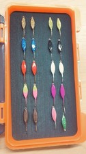 Crappie Spoons & Box, 20 Spoons-10 Color Combo’s, Dock-Ice Fishing, 1/32 Oz