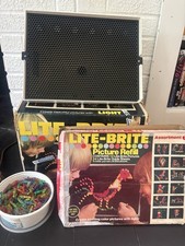 Hasbro Lite-Brite Vintage 1978 Light-Up Peg Art Set w/Box Pegs Sheets MPN 5455