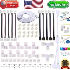 Ultimate 4 Pin LED Connector Kit: 8 Solderless Accessories for Creative Projects